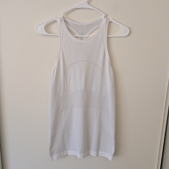 lululemon athletica Tops - lululemon athletica Womens 4 Swiftly Tech T-Back Tank Top White Activewear